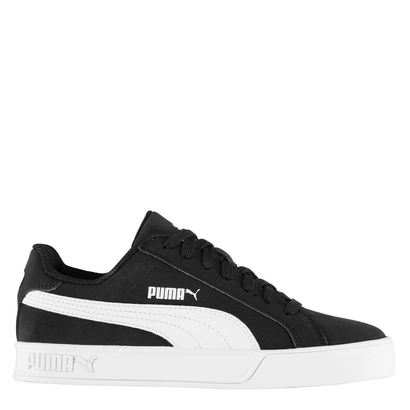 Puma Smash Vulc Junior Boys Trainers 4 (37) Black/White