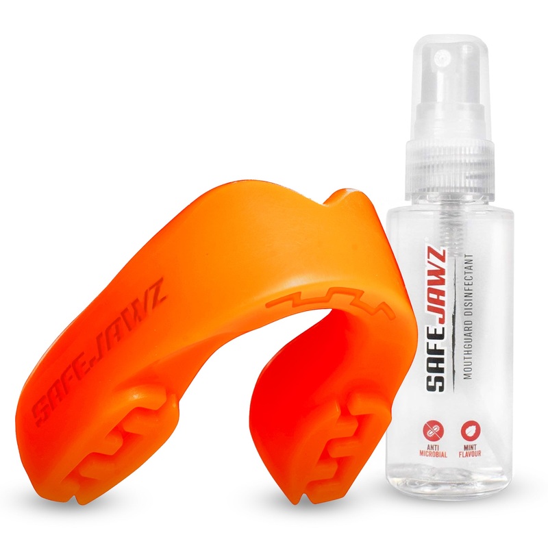 SAFEJAWZ Intro Series Mouthguard Bundle  Fluro Orange Senior