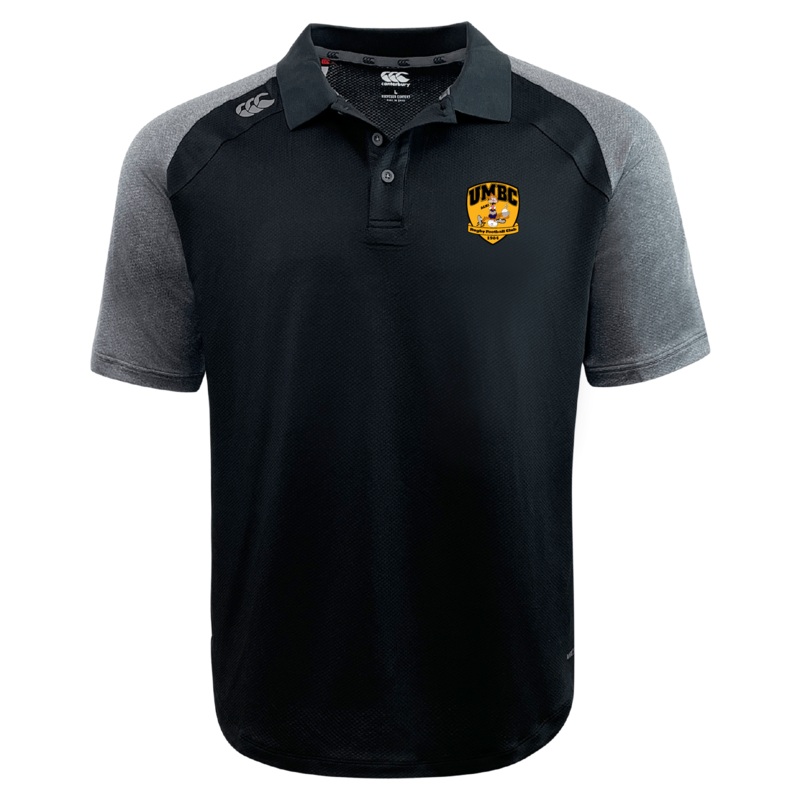 University of Maryland Baltimore County Rugby Elite Polo by Canterbury XS Black
