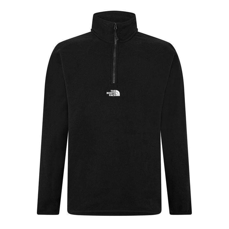 The North Face North Face M Glacier Quarter Zip   Embroidered Log Large Black 4H0