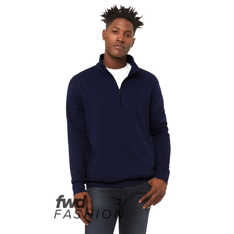 BELLA + CANVAS FWD Fashion Unisex Quarter Zip Pullover Fleece DARK GRAY HEATHER XS