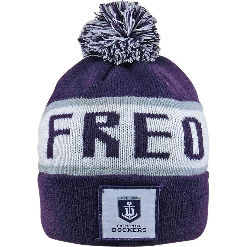 AFL Fremantle Dockers Bar Beanie NA One Size