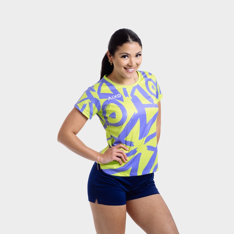 Aixo Tagged Womens T Shirt Lime LIME XS