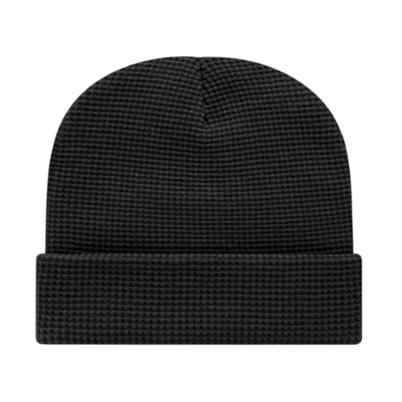 Cap America Waffle Knit with Cuff Cap Dark Heather OSFM