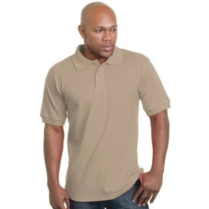 Bayside Unisex USA-Made Polo Sand S