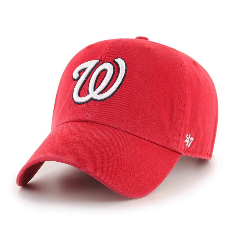 ’47 Brand Washington Nationals Logo Clean Up Hat Red