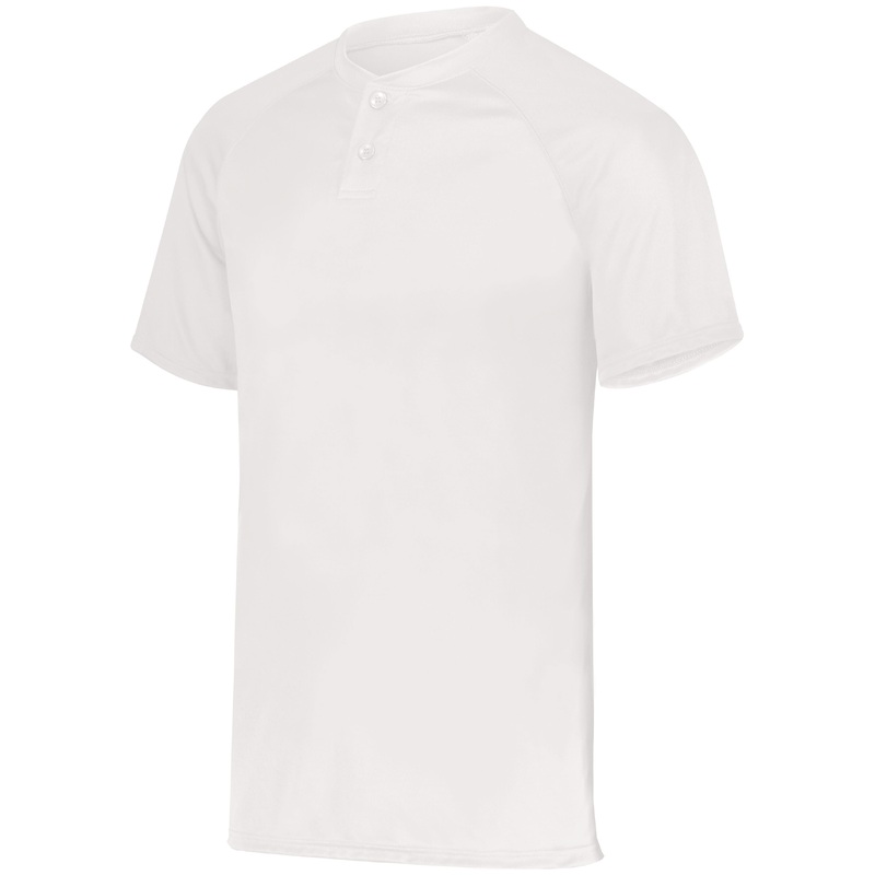 Augusta Attain Wicking Two-Button Baseball Jersey POWER ORANGE S