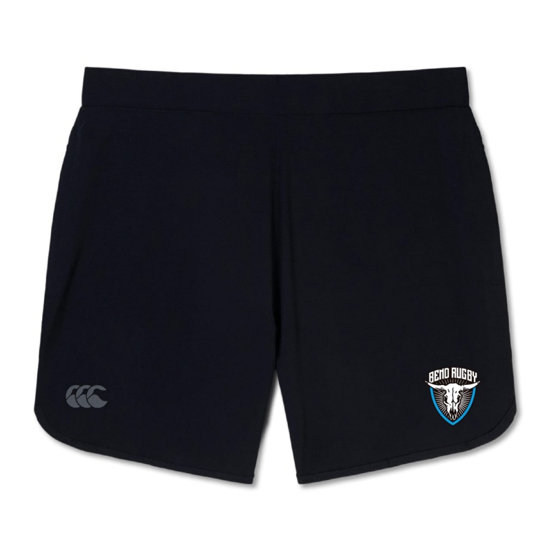 Bend Rugby Women’s Elite Woven Short by Canterbury 8 Black