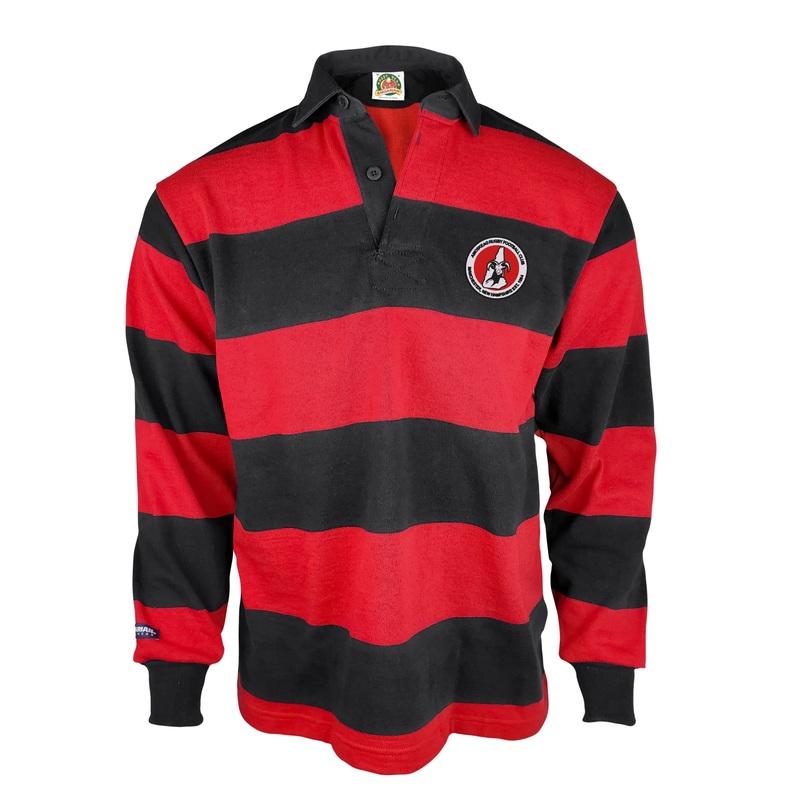 Amoskeag RFC Traditional 4 Inch Stripe Rugby Jersey Black/Coal X-Small