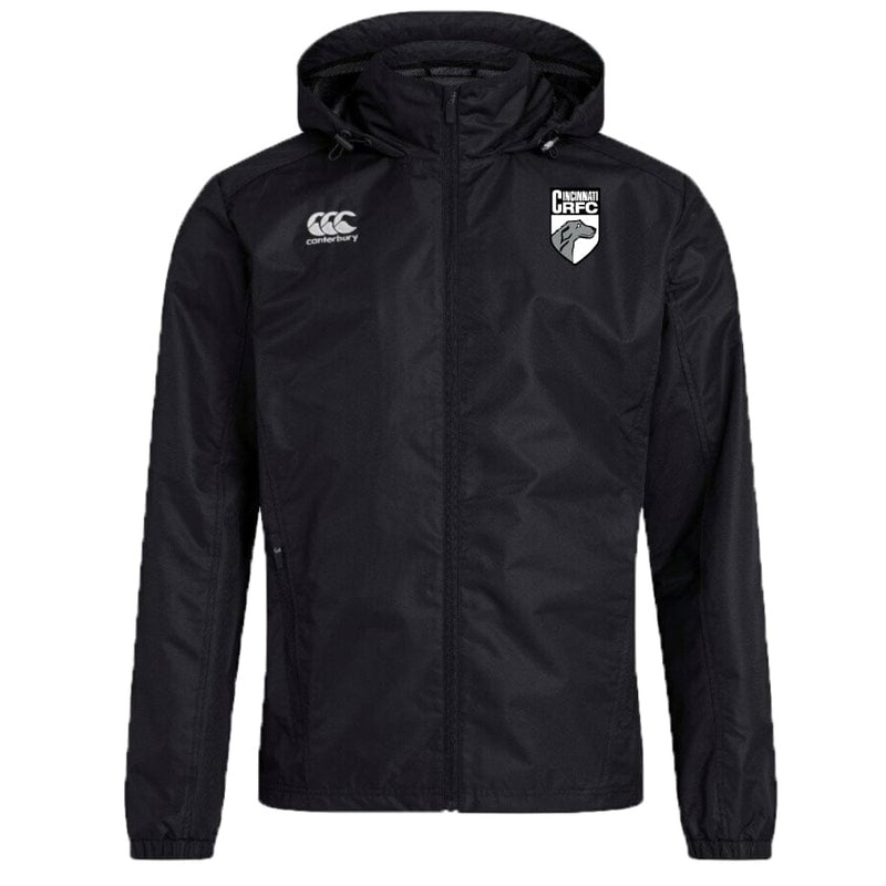 Cincinnati Wolfhounds Club Vaposhield Full Zip Rain Jacket by Canterbury XS Black