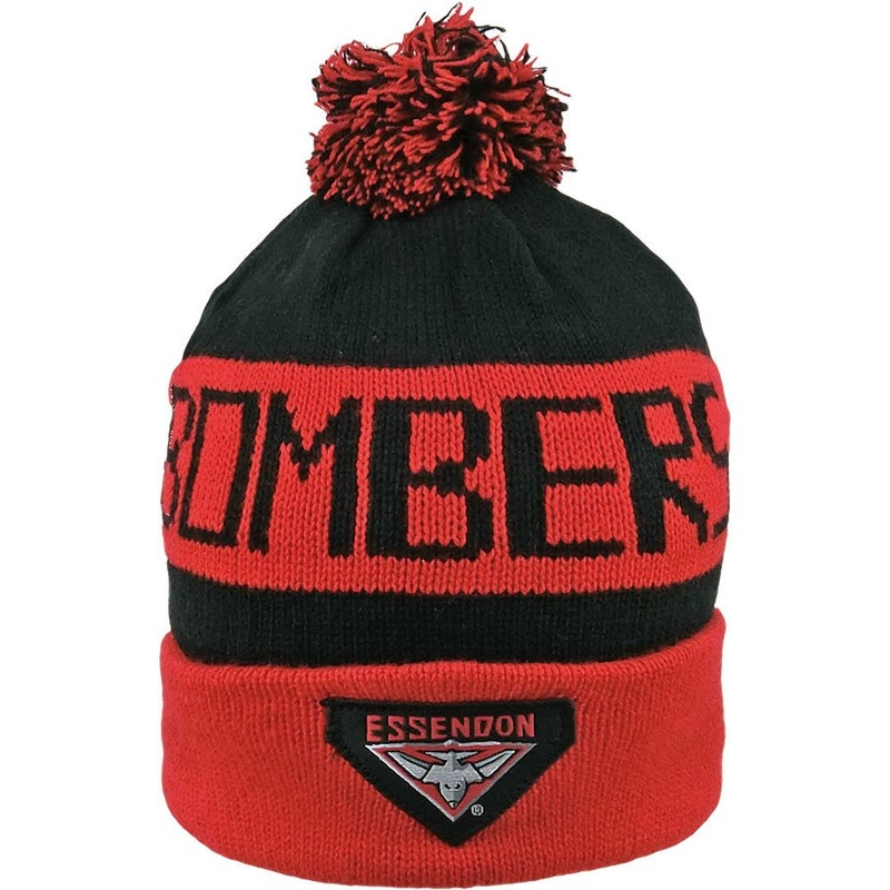 AFL Essendon Bombers Bar Beanie NA One Size