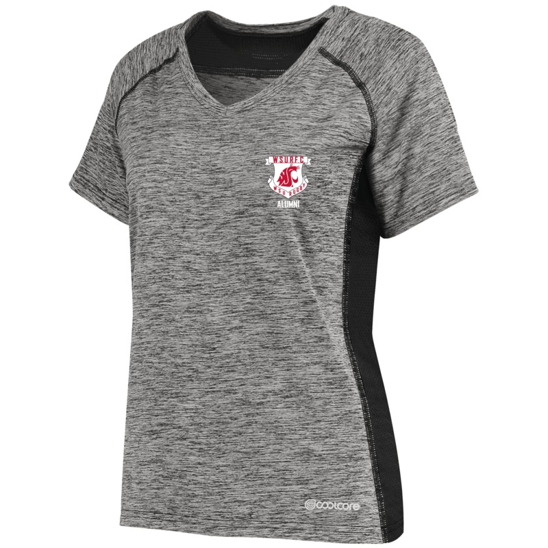 Washington State Rugby Alumni Women’s Electrify Coolcore Training Tee XS Grey