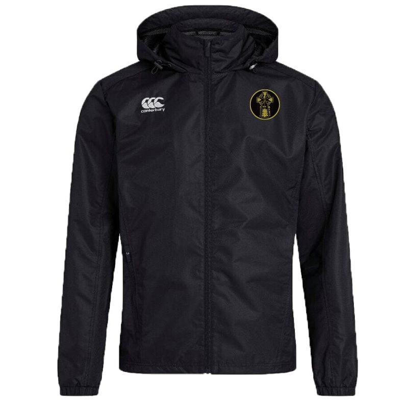 Celtic Elite Club Vaposhield Full Zip Rain Jacket by Canterbury XS Black