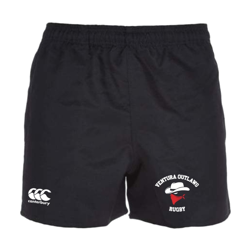 Ventura Outlaws Rugby Player’s Drill Short by Canterbury 6 Black