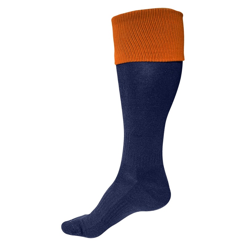 USCGA Performance Rugby Socks Navy/Orange Medium