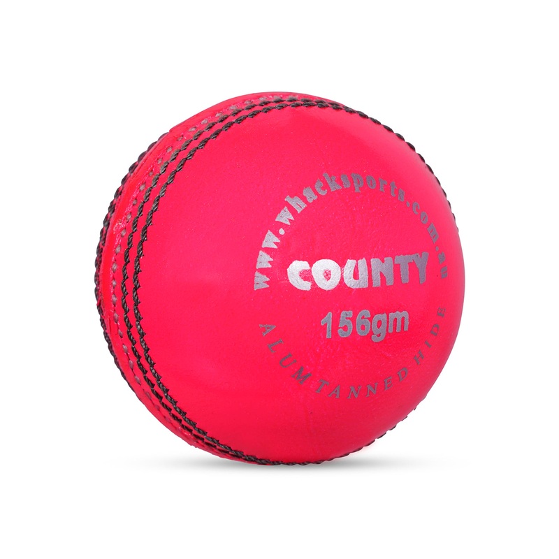 WHACK County Leather Cricket Ball – 2 Piece – 156gm – Pink 156gm Pink
