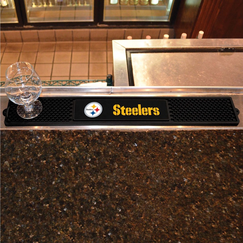 Fanmats Pittsburgh Steelers Bar Drink Mat – 3.25″ x 24″