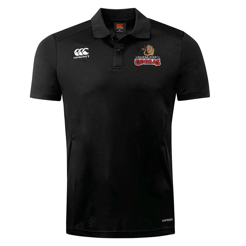 Raleigh Cobras Rugby Club Dry Polo by Canterbury XS Black
