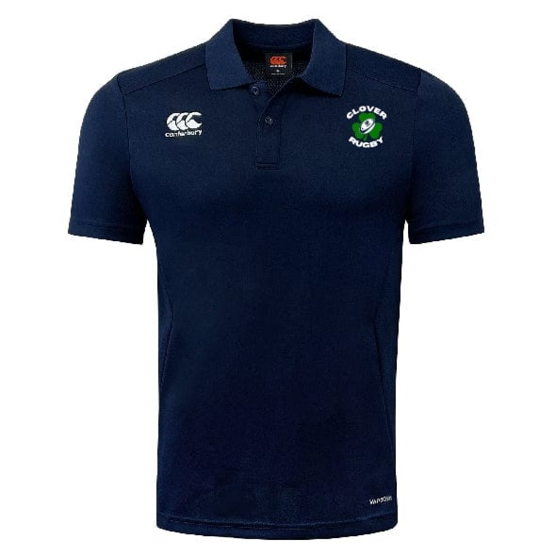 Clover Blue Eagles Rugby Club Dry Polo by Canterbury XS Navy