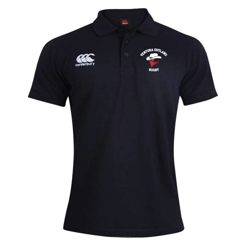 Ventura Outlaws Rugby Waimak Polo by Canterbury XS Black