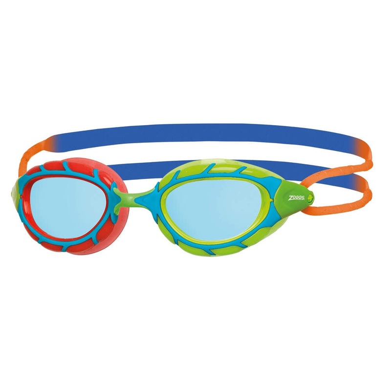 Zoggs Predator Junior Swim Goggles – Blue/Red/Tint Blue