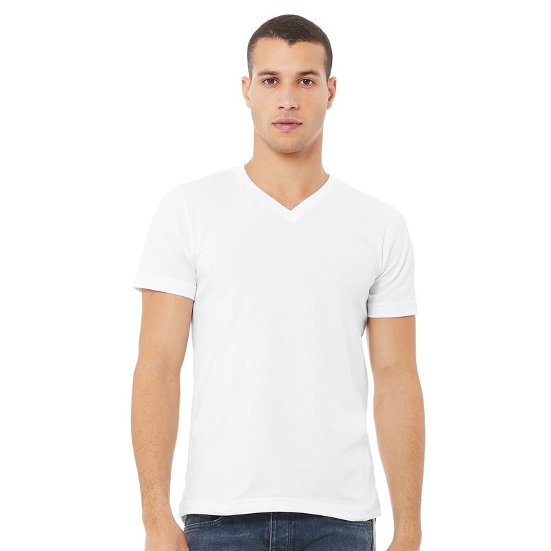 BELLA + CANVAS Men’s Jersey Short Sleeve V-Neck Tee BC3005 (1/2) Dark Grey XS