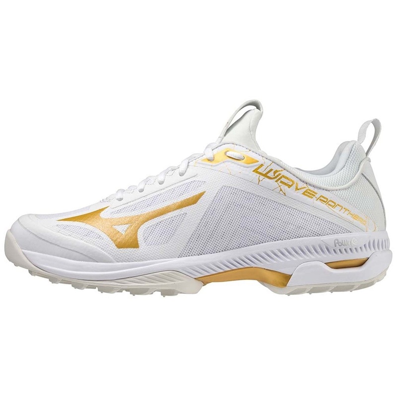 Mizuno Wave Panthera Low Top Flat Heel Sneakers 4.5 (37.5) Wht/Gold