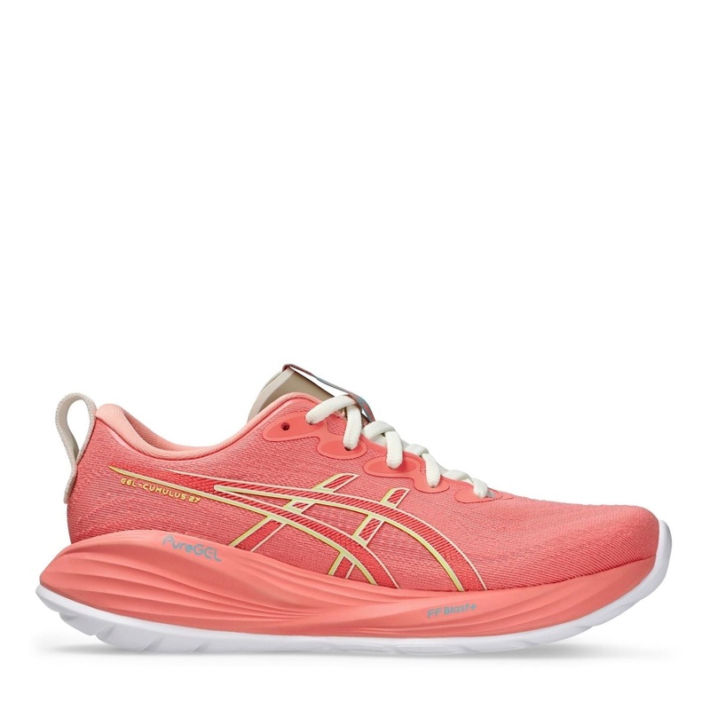 Asics Womens Gel Cumulus 27 Road Running Shoes 8 (42) Guava/Lm Grn