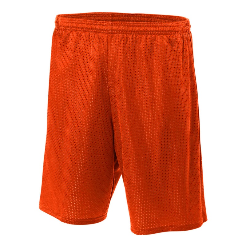 A4 Men’s Lined Tricot Mesh Shorts Athletic Orange 3XL