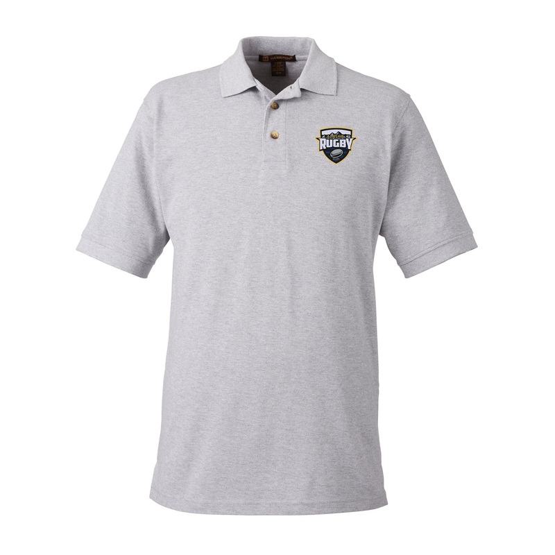 Alaska Rugby Ringspun Cotton Polo Grey Heather XS