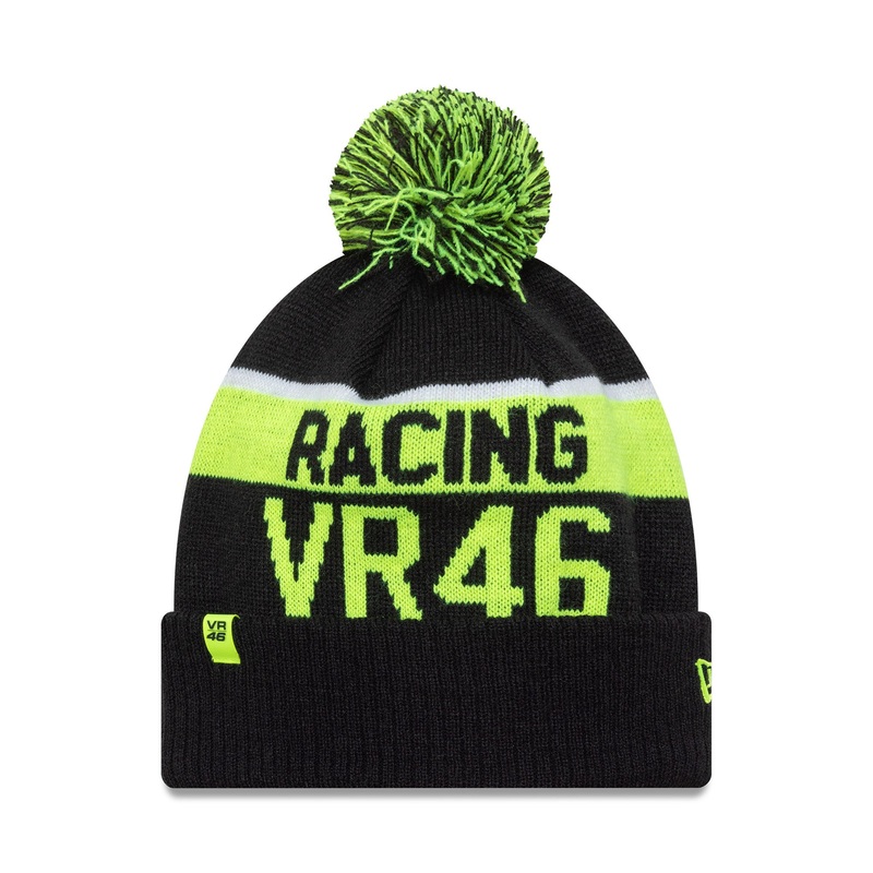VR46 Sport Beanie Adults – Black/Neon Yellow
