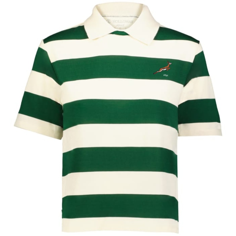 Women’s Vintage South Africa Prep Street Rugby Crop S Green