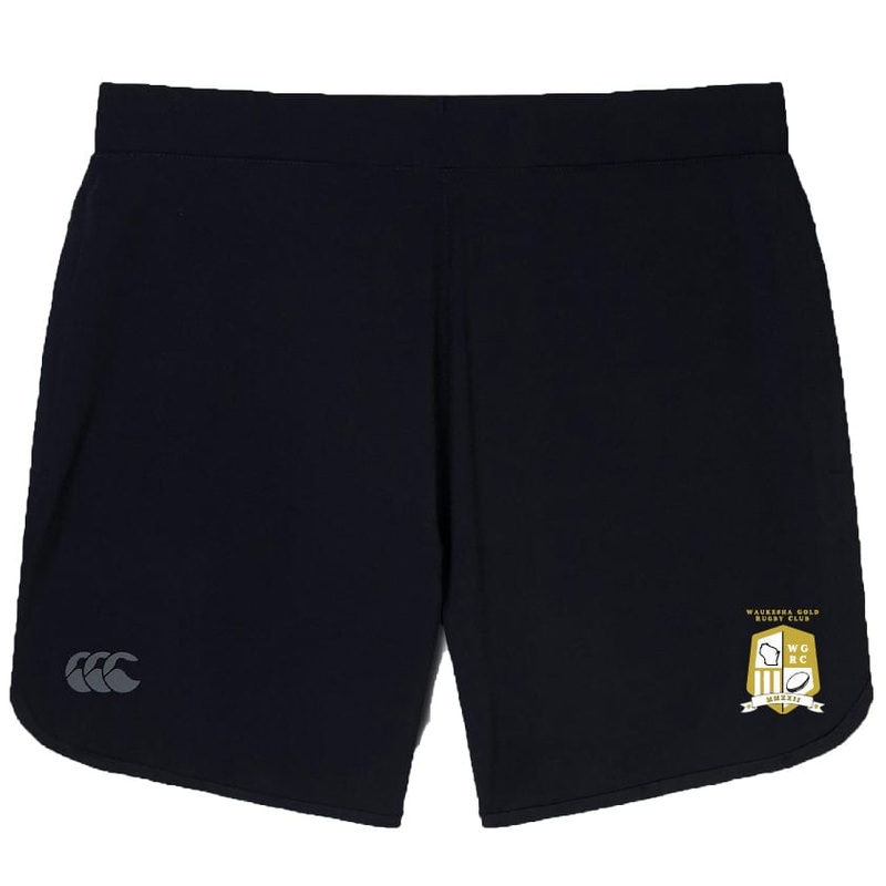Waukesha Gold Rugby Elite Woven Short by Canterbury XS Black