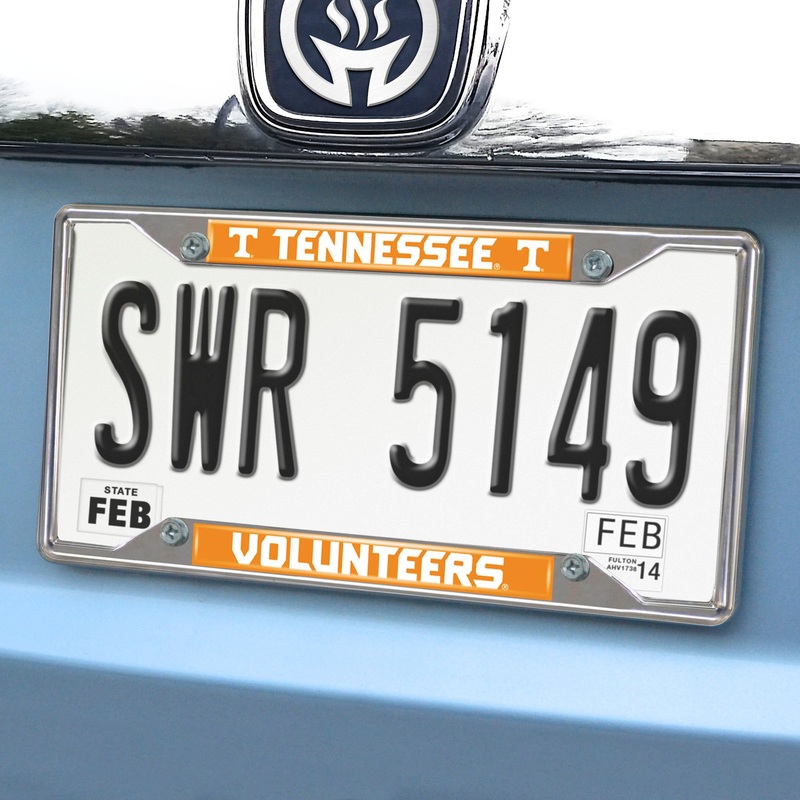 Fanmats Tennessee Volunteers Chrome Metal License Plate Frame, 6.25″ x 12.25″