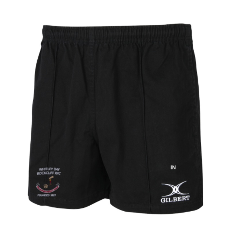 Whitley Bay Rockcliff RFC Seniors Black Kiwi Pro Shorts 2XS