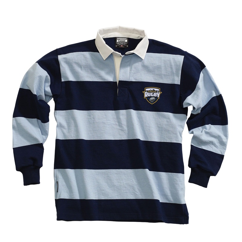 Alaska Rugby Casual Weight Stripe Jersey Navy/Powder X-Small