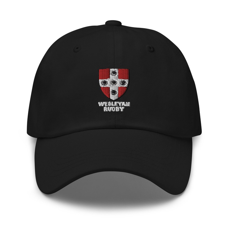 Wesleyan Rugby Adjustable Hat Black