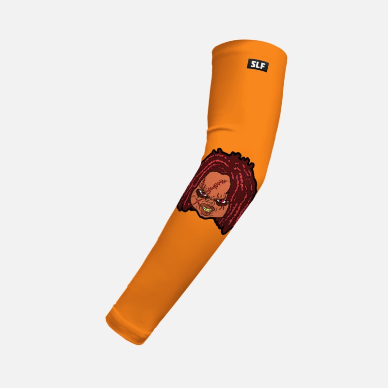 Bad Kid Face Kids Arm Sleeve Slim Orange