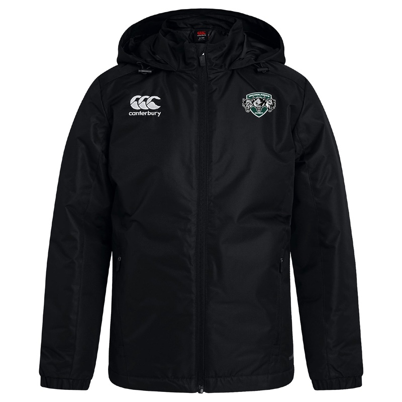Woodlands Youth Wolfpack Club Vaposhield Full Zip Rain Jacket by Canterbury XS Black