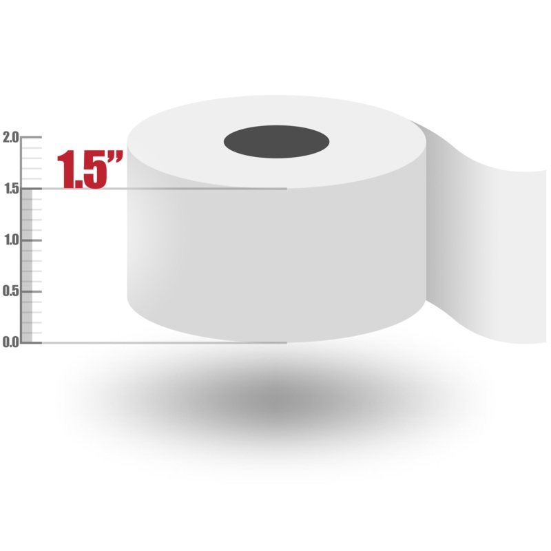 1.5″ White Tape 5 Rolls  $27.50 ($5.50/Roll)