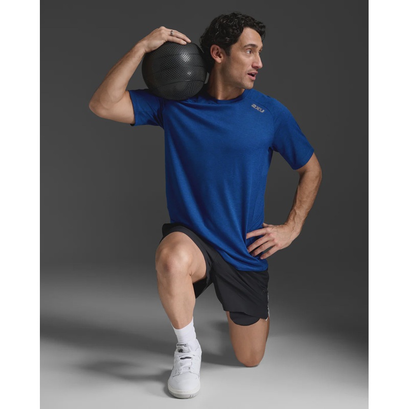 2XU Mens Motion Tee – Surf/Moon Small