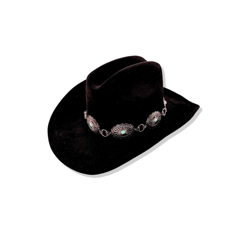 Black Western Band Hat