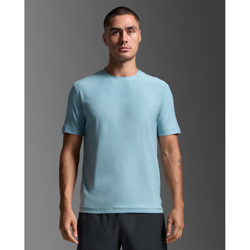 2XU Mens Signature Tee – Chambray Small