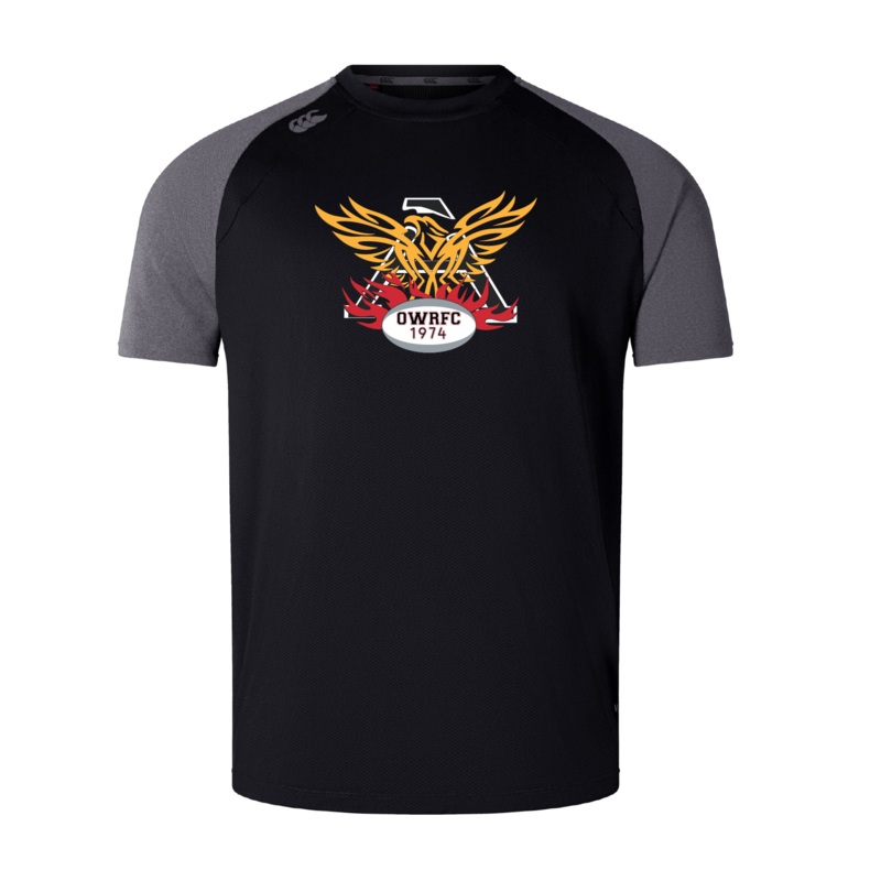 Atlanta Old White Rugby Elite Training Tee by Canterbury XS Black