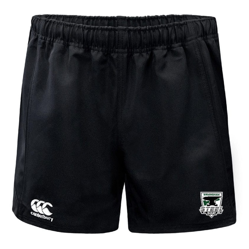 Birmingham Steel Rugby Advantage Rugby Shorts by Canterbury XS Black