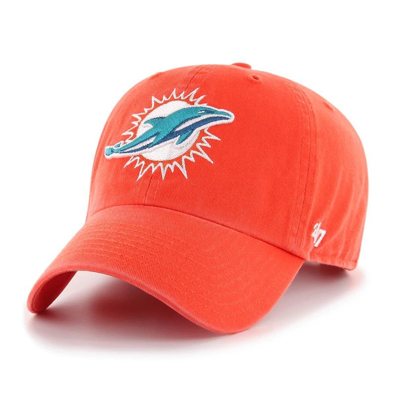’47 Brand Miami Dolphins Clean Up Hat Orange