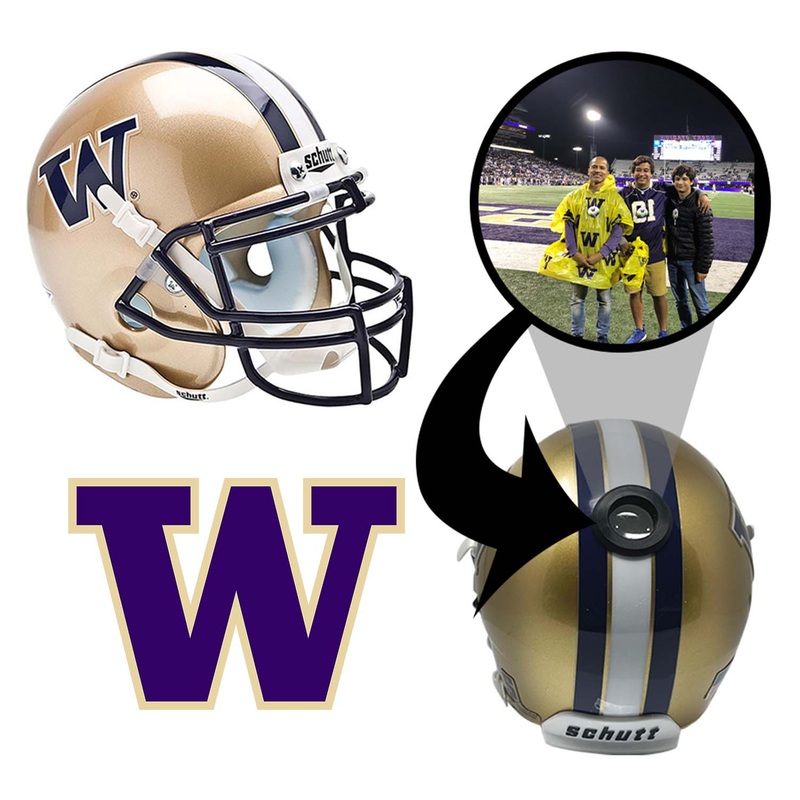 Washington Huskies College Football Collectible Mini Helmet – Picture Inside – FANZ Collectibles