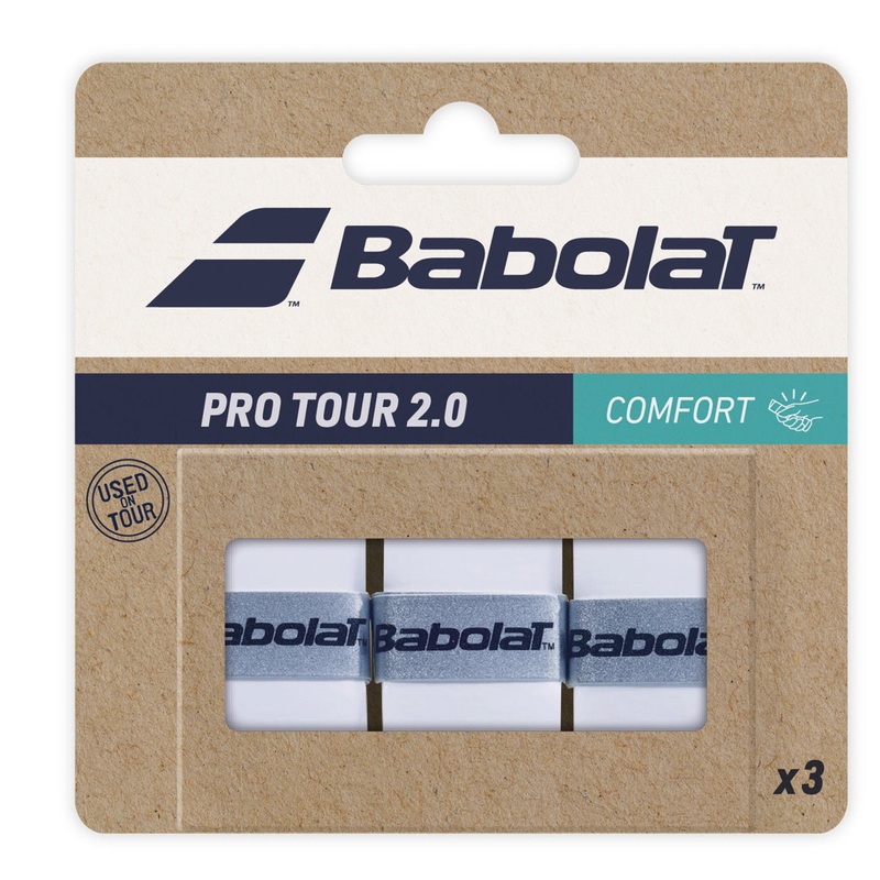 Babolat Pro Tour 2.0 X3 Overgrips – White White 3 Pcs