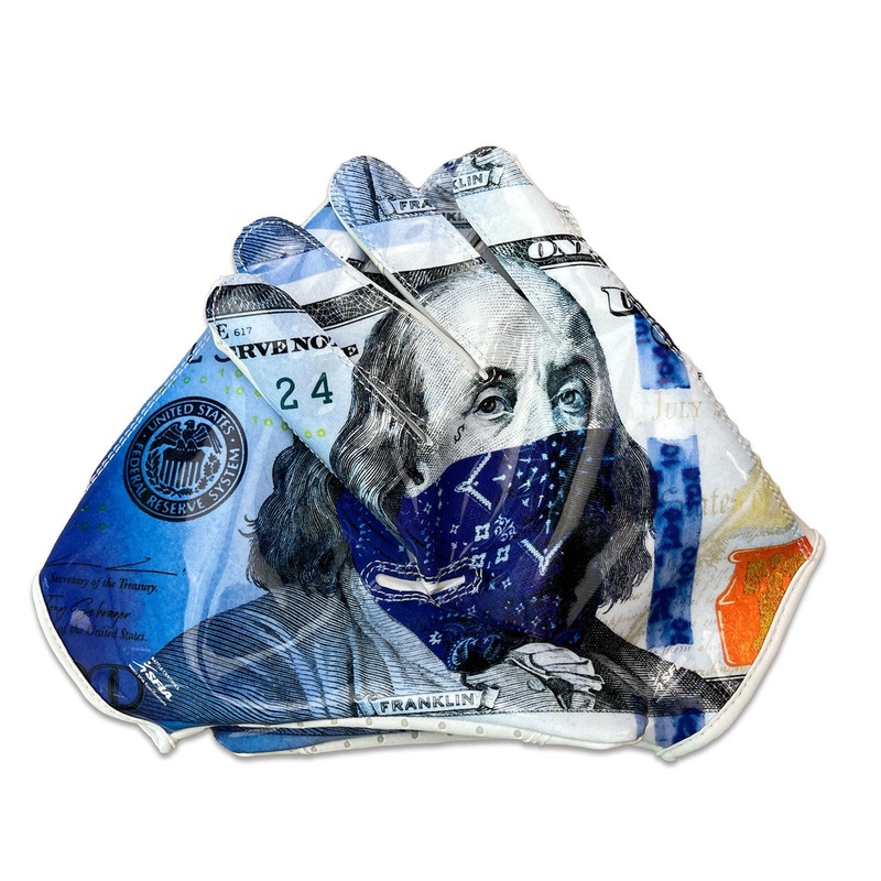 Blue Strips Doom Speed Receiver Football Gloves Adult S