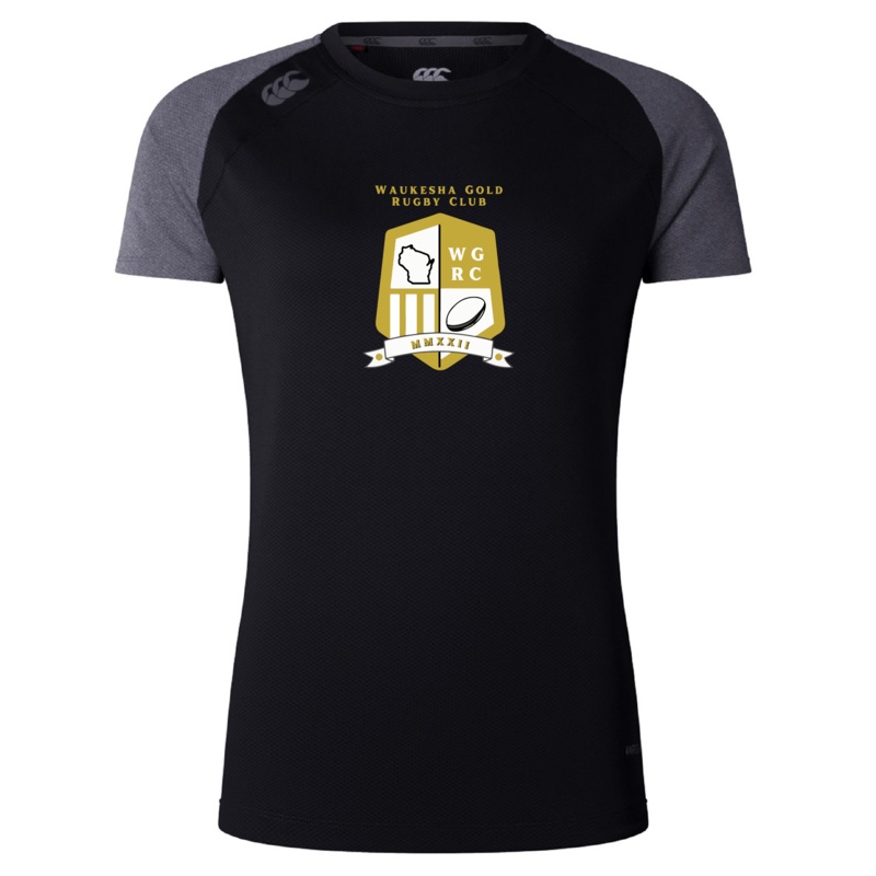 Waukesha Gold Rugby Women’s Elite Training Tee by Canterbury 8 Black